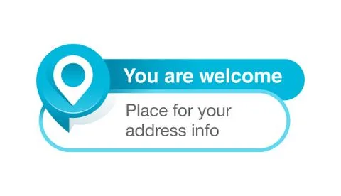 Address block template for website or banner Stock Illustration