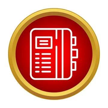 Address book contact data organizer icon concept Illustrazione stock