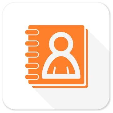 Address book flat icon Stock Illustration
