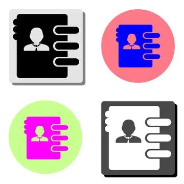 Address book. flat vector icon Illustrazione stock