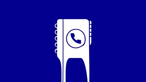 Address Book Icon Animation on Blue Background Stock Footage 327761862