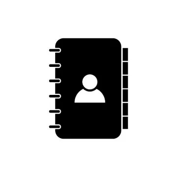 Address book icon in flat style Business organizer Stock Illustration