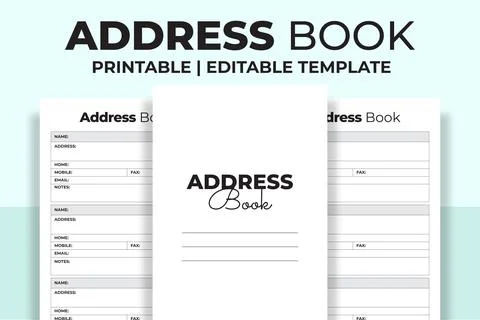 Address Book KDP Interior Stock Illustration