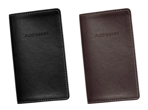 Address book leather bound Stock Photos
