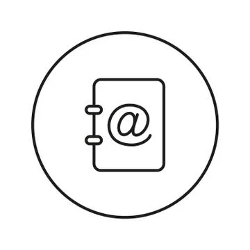Address book. Line icon Stock Illustration