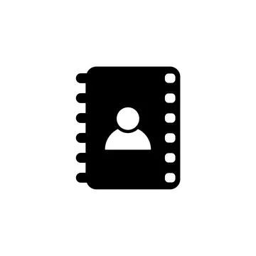 Address book vector icon in flat style. Stock Illustration