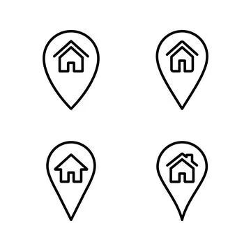 Address icon vector. home location sign and symbol. pinpoint Stock Illustration