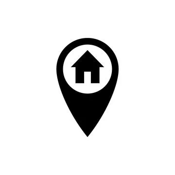 Address icon vector. home location icon vector Stock Illustration