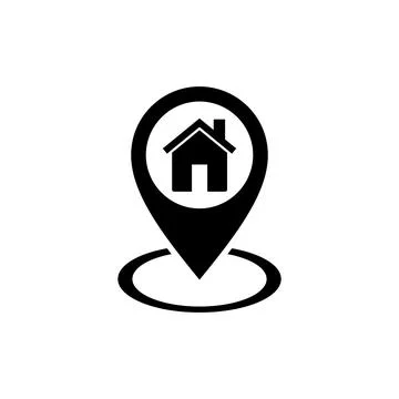 Address icon vector. home location icon vector Illustrazione stock