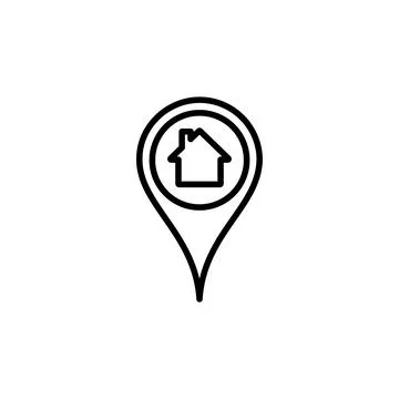 Address icon vector. home location icon vector Illustrazione stock