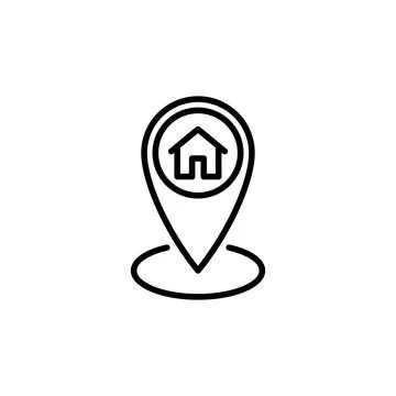 Address icon vector. home location icon vector Stock Illustration