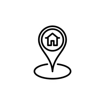 Address icon vector. home location icon vector Stock Illustration