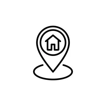 Address icon vector. home location icon vector Stock Illustration