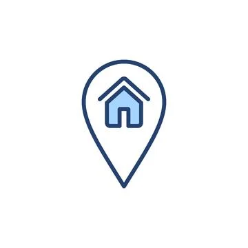 Address icon vector. home location sign and symbol. pinpoint Stock Illustration