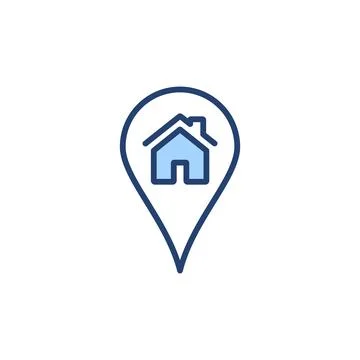 Address icon vector. home location sign and symbol. pinpoint Stock Illustration