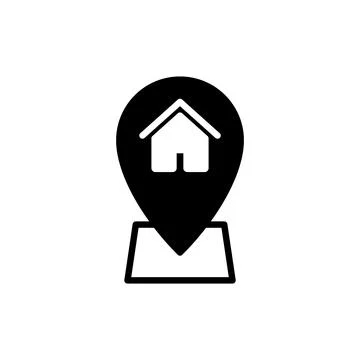 Address icon vector. home location sign and symbol. pinpoint Stock Illustration