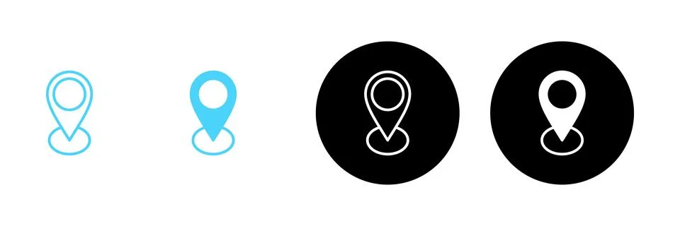 Address icon vector. home location sign and symbol. pinpoint Stock Illustration