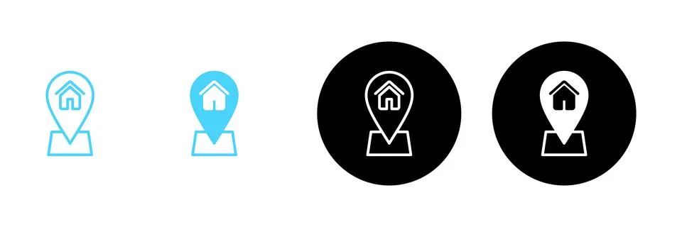 Address icon vector. home location sign and symbol. pinpoint Stock Illustration