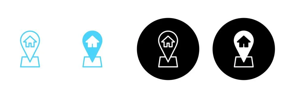Address icon vector. home location sign and symbol. pinpoint Stock Illustration