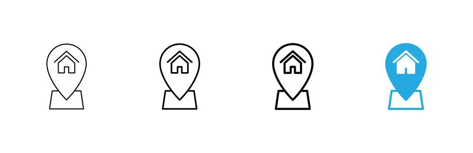 Address icon vector. home location sign and symbol. pinpoint Stock Illustration