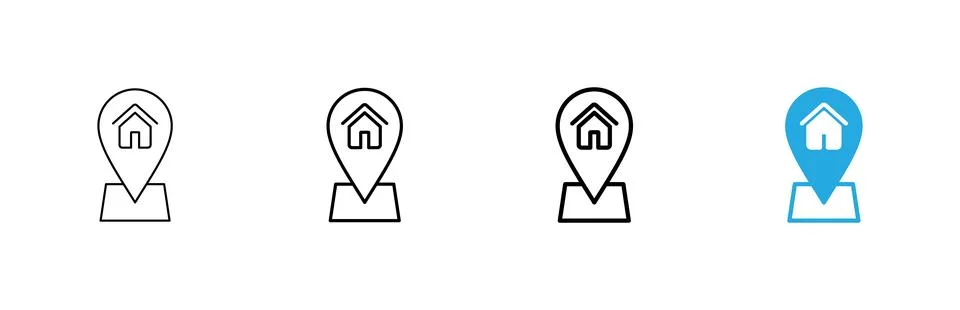 Address icon vector. home location sign and symbol. pinpoint Stock Illustration