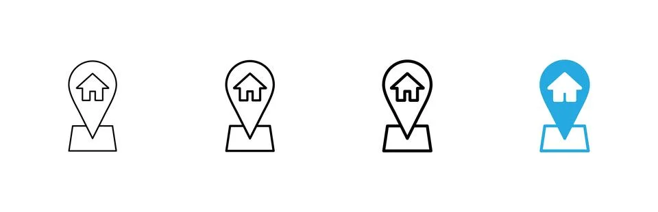 Address icon vector. home location sign and symbol. pinpoint Stock Illustration