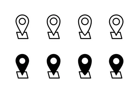 Address icon vector illustration. home location sign and symbol. pinpoint Stock Illustration