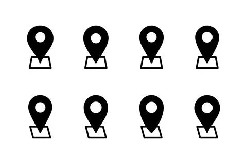 Address icon vector illustration. home location sign and symbol. pinpoint Stock Illustration