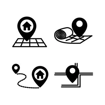 Address icon vector. location icon. address symbol. pin Stock Illustration