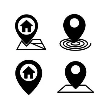 Address icon vector. location icon. address symbol. pin Stock Illustration