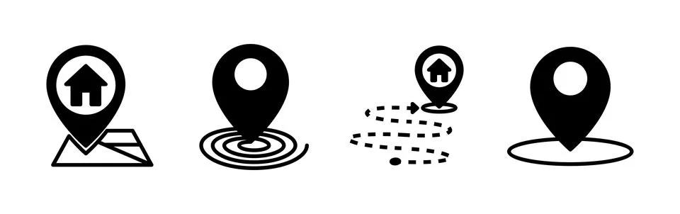 Address icon vector. location icon. address symbol. pin Stock Illustration