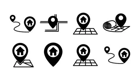 Address icon vector. location icon. address symbol. pin Stock Illustration