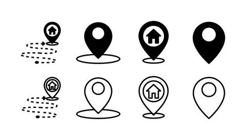 Address icon vector. location icon. address symbol. pin Stock Illustration