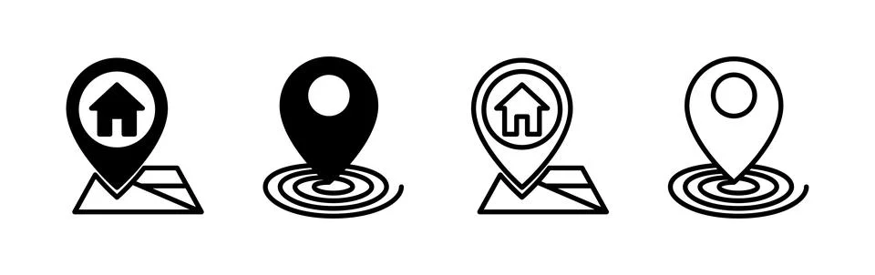 Address icon vector. location icon. address symbol. pin Stock Illustration