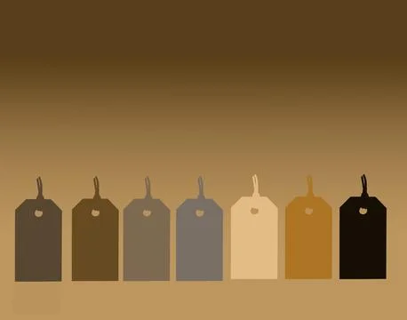 Address labels in a row on brown background イラスト素材