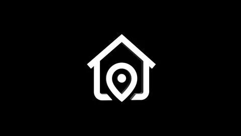 Address location 3d pin map rotating animation spinning in background Stock Footage 313518066