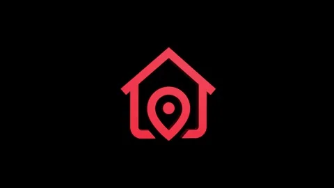 Address location 3d pin map rotating animation spinning in background Video stock 313518077