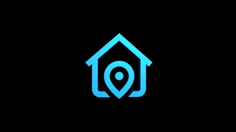 Address location 3d pin map rotating animation spinning in background Video stock 313518085