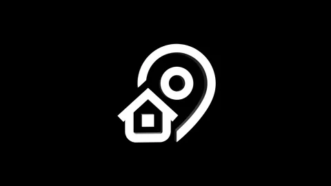 Address location 3d pin map rotating animation spinning in background Video stock 313518086