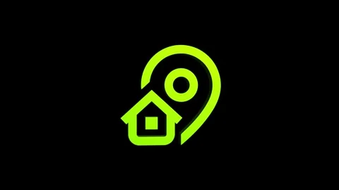 Address location 3d pin map rotating animation spinning in background Video stock 313518105