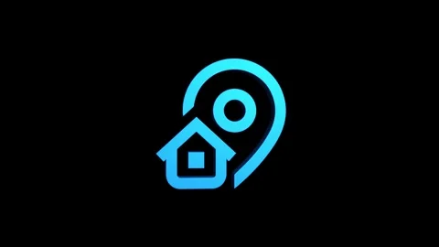 Address location 3d pin map rotating animation spinning in background Video stock 313518113