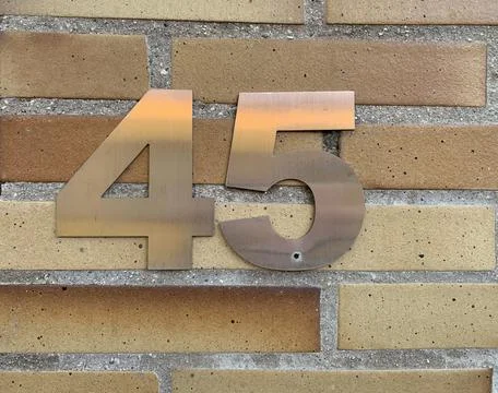 Address numbers wall Foto stock