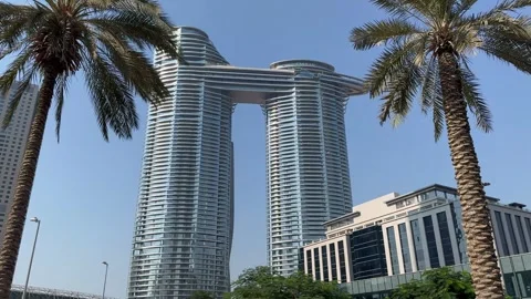 Address Sky View towers in Downtown Dubai. Dubai UAE 6 September 2026. Vidéo 345372397