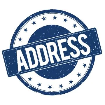 ADDRESS stamp sign Stock Illustration
