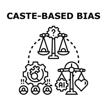 Addressing caste based bias and social discrimination with technology Stock Illustration