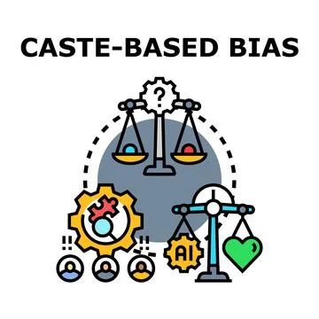 Addressing caste based bias and social discrimination with technology Stock Illustration