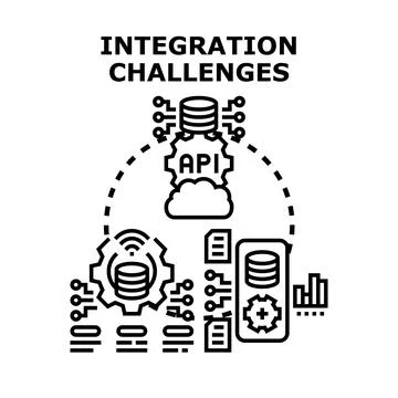 Addressing data integration challenges with digital solutions イラスト素材