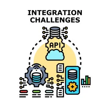 Addressing data integration challenges with digital solutions Stock Illustration