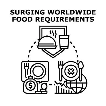 Addressing global food security and increasing nutrition needs Stock Illustration