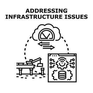Addressing infrastructure issues vector concept illustration Stock Illustration